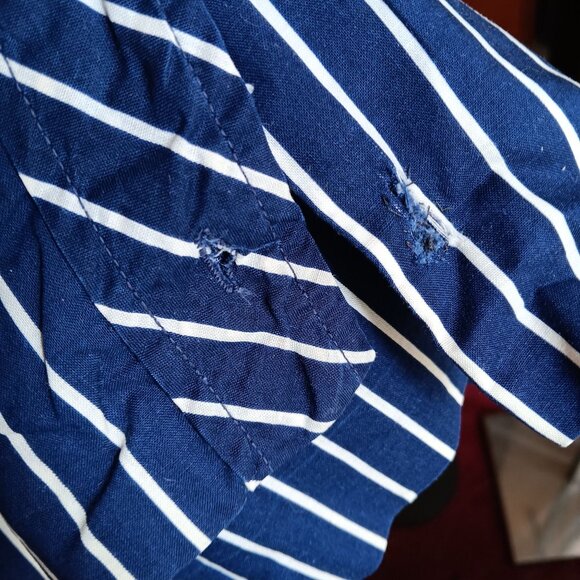 11 Juniors True Vintage Shirt Dress 1960's Striped Mod Garage Band Button-Down - Picture 11 of 12